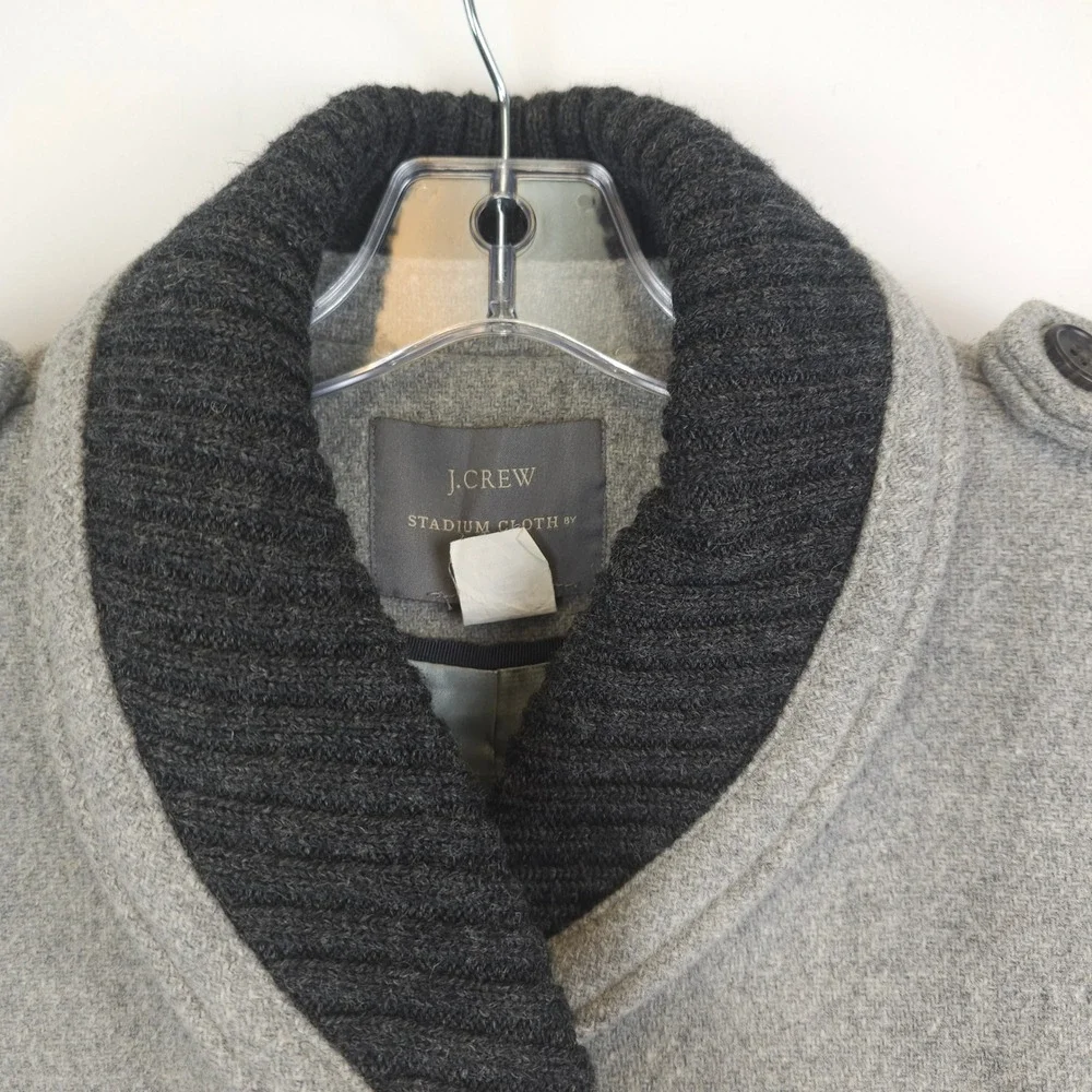 J.Crew Womens 8 Stadium Cloth Gray Wool Coat Nello Gori Jacket Quiet Luxury City - Picture 4 of 16